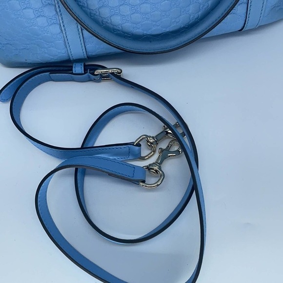 Gucci Baby blue micro guccisimma satchel bag - Picture 13 of 13